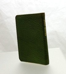 Post Miniatures Mini Notebook 160 Lined Pages Leather Cover GREEN