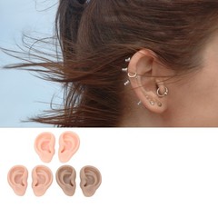3 Pairs Silicone Ear Model Soft Flexible Ears 3 Colors Artificial Reusable For