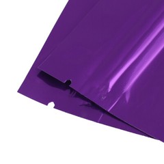 100x Gloss Shiny Purple Both Sides Foil Mylar Zip Lock Bags 8.5x13cm 3.25x5in