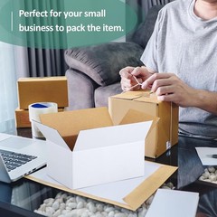 Reliable 30-Pack White Corrugated 9x6x4 Shipping Boxes for Secure Mailing