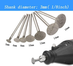 7 Pcs T Shape Diamond Cutting Burr, 1/8” Shank Diamond Burs Stone Carving Se…