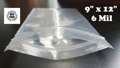 9″ x 12″ Resealable Plastic Bags Zip Seal 6 Mil Thick Reclosable Top Lock 6Mil