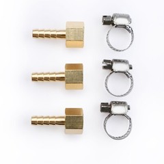 U.S. Solid 3pcs Brass Hose Fitting Pipe Adapter 1/4″ Barb To 1/8″ NPT Female