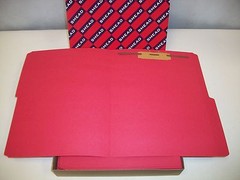Smead Fastener Folders, Red Letter Size, 1/2 Cut 11 PT, 9-15/16 x 11-5/8, 50/Box