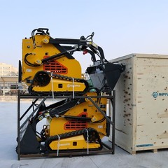 New 24HP Mini Skid Steer Loader 4-in-1 Bucket 3-Stage Pump Hydraulic System