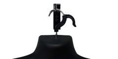 Torso Form Molded Man’s Shirt Frosted Fits S – L Hanging Male Mannequin Black