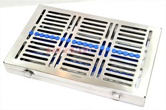 5GERMAN DENTAL AUTOCLAVE STERILIZATION CASSETTE TRAY INSTRUMENT 11.25X7.25X1.25″