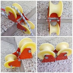 90 Degree Angle Lifting Pulley System Roof Top Rope Block & Tackle Pulley System