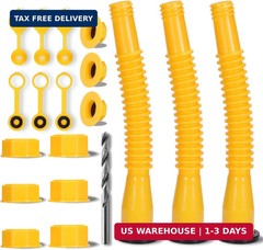 Upgraded Gas Can Spout Replacement, 3-Pack Gas Can Nozzle Leak-Proof Design, wit