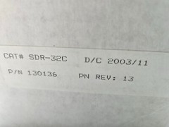 CAT EST SDR-32C – P/N: 130136 – REV: 13