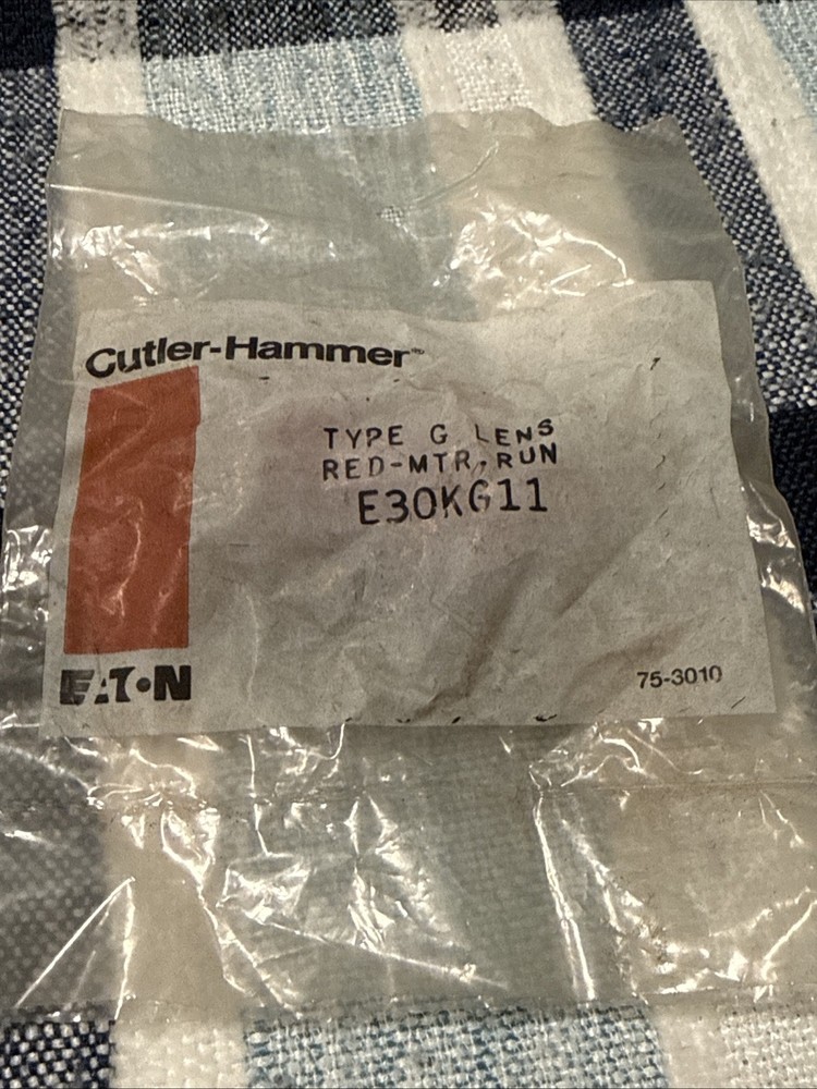 Cutler Hammer E30KG11 E30 Type G Red Motor Run Lens E30K G11