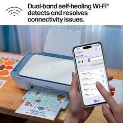 HP DeskJet 2942 Wireless All-in-One Color Inkjet Printer, Retro Sky Blue