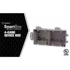 Smart Box 4-Gang Multi-Mount Adjustable Depth Device Box