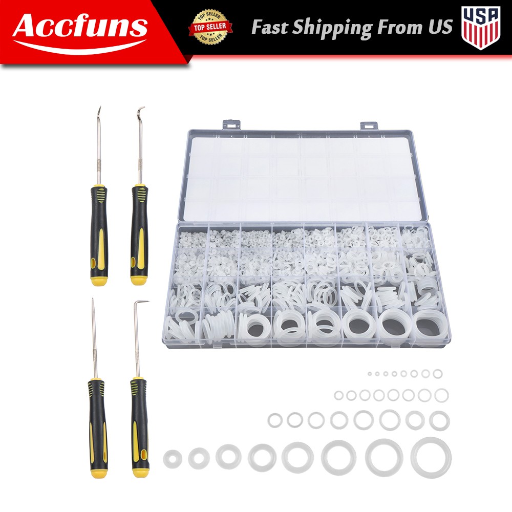 1228 Pcs 32 Size Clear Food Grade Silicone O-Ring Assortment OD 4-32mm