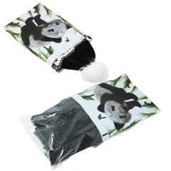 10×13 Panda Bear Poly Mailers, Black and White Self Seal Shipping Mailing Bags