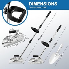 Stainless Steel Sand Scoop for Metal Detecting, 45 Inches