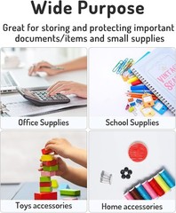 5 Pack Binder Pocket Super Heavyweight Plastic Folders With Pockets Letter Size