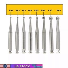 Dental Round Carbide Bur for Slow Speed Latch Type RA 1# -RA 8# Burs 22.5mm