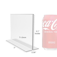 FixtureDisplays® 1PK 7 x 5″ Clear Acrylic Sign Holder for 7X5″,