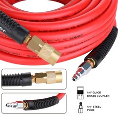Hybrid Air Hose, 3/8-Inch by 50 Feet Air compressor Hose,Heavy Duty, Lightwei…