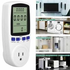 LCD Power Watt Meter Plug Consumption Electricity Usage Energy Amps Volt Monitor