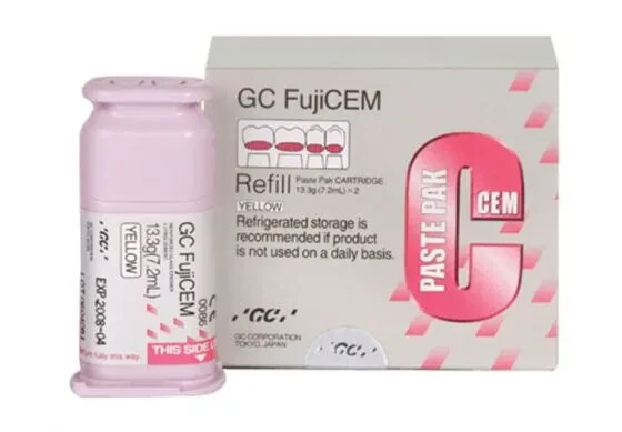 Dental GC FujiCEM Radiopaque Reinforced GIC Luting Cement 13.3g Cartridge Paste