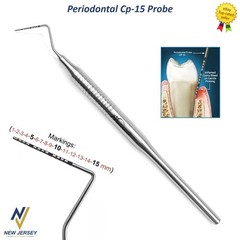 Periodontal CP-15 Probe Color Coded Marking Probe Dental Perio Pocket Depth Prob