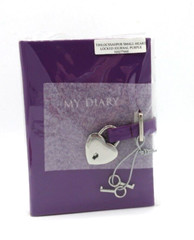 My Diary with Heart Padlock 6″ Hardcover NEW 224 Lined Pages Barneys New York