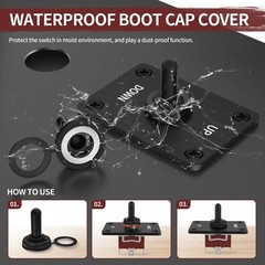 Waterproof 12V Latching Toggle Switch 30A DC SPDT ON/OFF/ON Rocker Switch for Ca