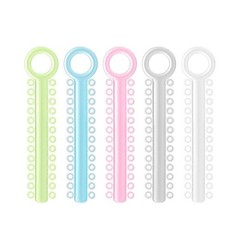 Dental Assorted 40 Stick Glow in Dark Orthodontic Ligature Ties Elastic Rubber