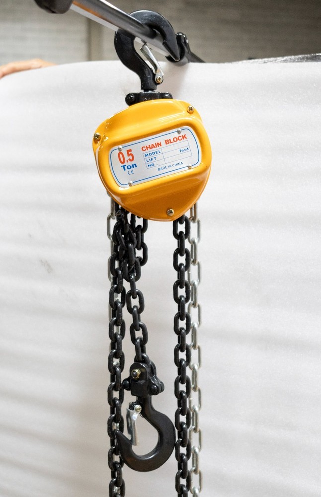 APOLLOLIFT Manual Lever Mini Chain Hoist Block 1/2 ton 1100Lbs Capacity 3M Lift