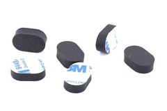 1/2″ x 3/4″ x 1/4″ Peel & Stick Oval Silicone Rubber Feet Audio Repair Pads