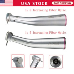 Dental LED Fiber Optic / NO-LED 1:5 Contra Angle High Speed Handpiece Turbine
