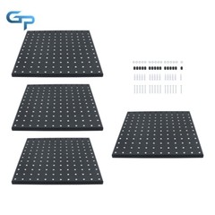 4 Pack Metal Pegboard Panels Black Pegboards Wall Organizer For Walls Home