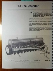 John Deere 8000 8100 8200 8250 8300 8350 Grain Drill S/N -25000 Operator Manual