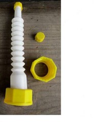 NEW EZ POUR FLEXIBLE GAS CAN SPOUT w/ EXTRA NUT & CAP
