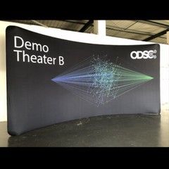 20ft x 10ft protabel curved backdrop wall trade show display booth cutsom print