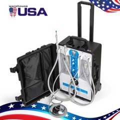 Portable Dental Delivery Unit with Air Compressor Suction Strong Weak Suction