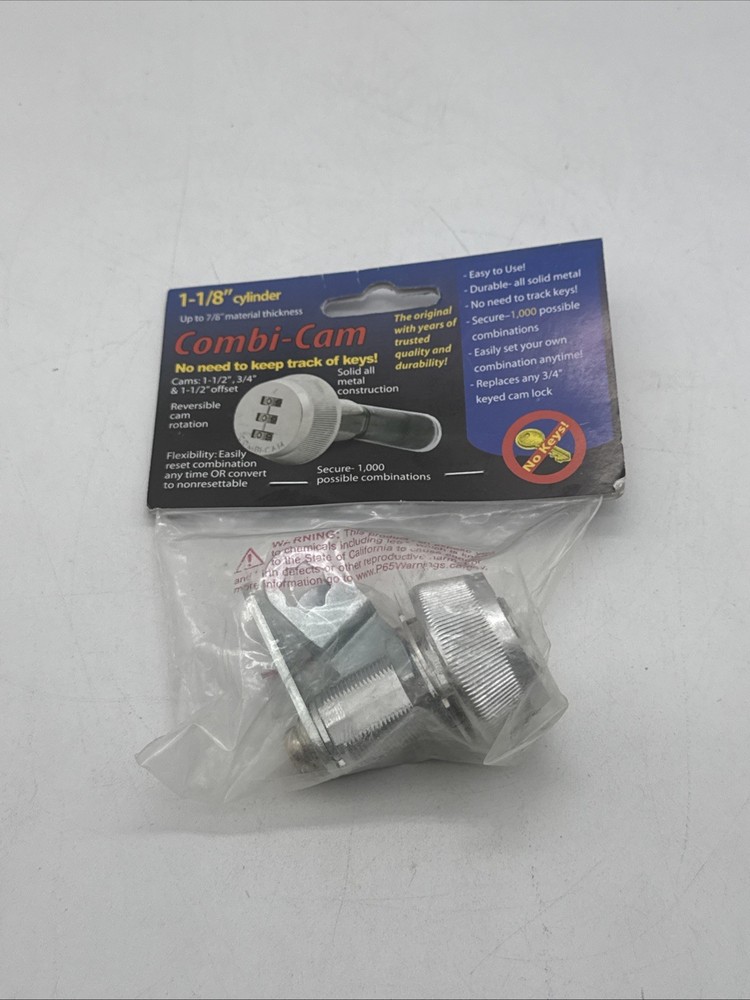Combi-Cam 7850R-L Combination Cam Lock, 1-1/8″ Chrome Finish