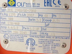 OLI MVE 2900/8E-70A0 Industrial Standard Electric Vibrator 3PH 900RPM 230/460 V