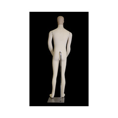 Off White Full Body Flexible Adult Male Dress Form Mannequin with Realistic Face