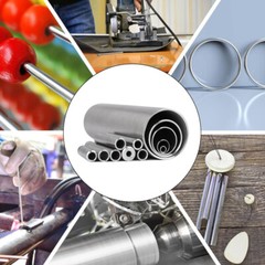 Stainless Steel Round Tube Length 300mm Metal Straight Pipe OD 8mm to 325mm
