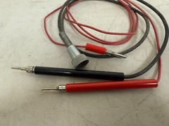 HH Smith 601 Phone tip test leads red and black with spade lug