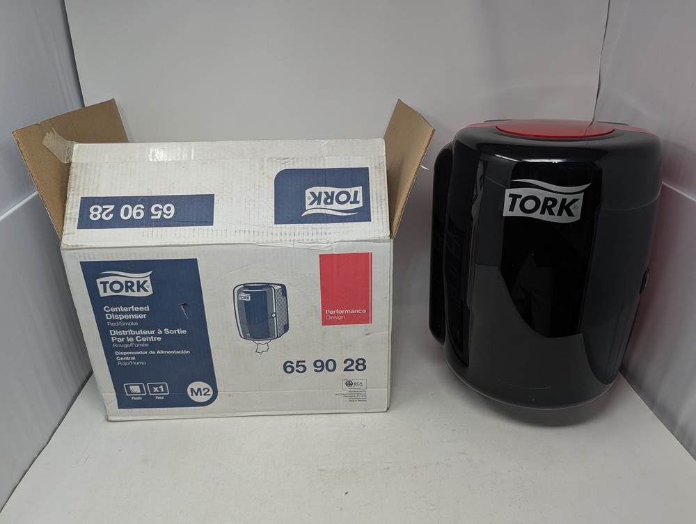 Tork 659028 M2 Performance Design Centerfeed Paper Towel Dispenser Black Red New