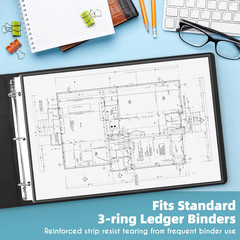 11X17 Inch Sheet Protectors (25-Pack) – Ledger Size Heavy Duty Clear Plastic Arc