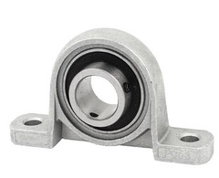 2pcs Total -P003 17mm Mounted Pillow Block Bearing Solid Base Cast Housing Gray.