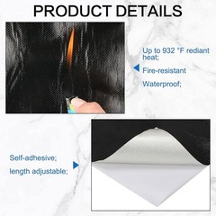 Heat Shield Barrier Tape Heat Insulation Fiberglass Aluminum Reflective