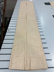 Maple Raw Wood Veneer 2 sheets 55” x 5 1/4” 316M