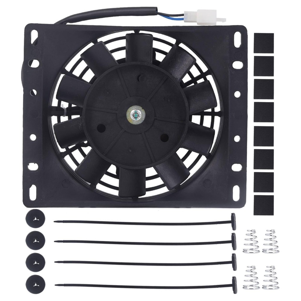 Electric Radiator Cooling Fan Kit 6in Slim Black 600CFM 3000RPM A0028A0141