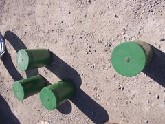John Deere Planter ORIGNL JD Fertilizer Box Can & lid & inner drive holder mount